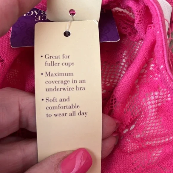 NWT Cacique Pink Lace Bra - Picture 6 of 14